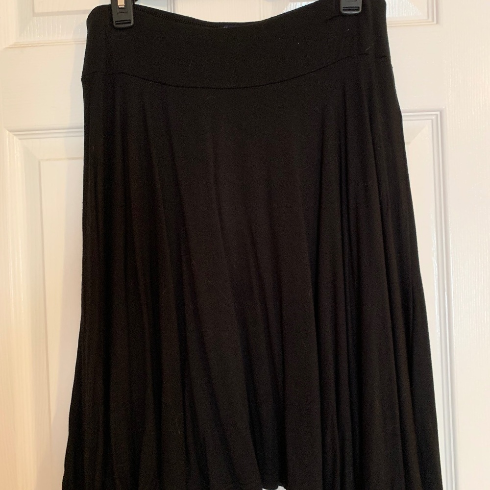 Chaps Black Skirt, Asymmetrical Hem, Size Medium